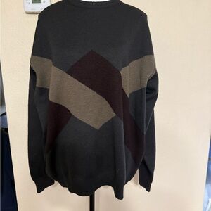 St Michael Marks & Spencer Sweater Mens Large? Geometric Knit UK Vintage 90s